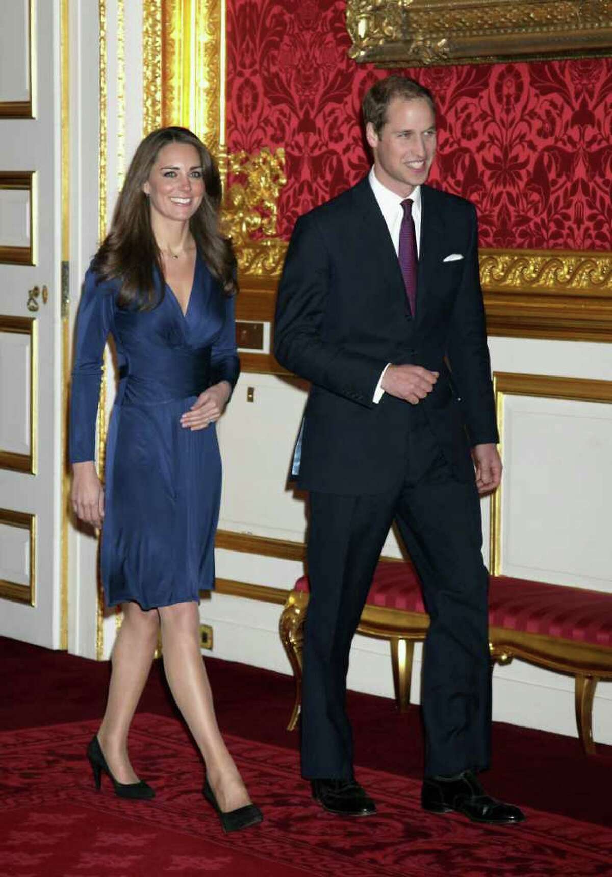 The world watched as the beaming royal couple prepared to announce their engagement in November, 2010.