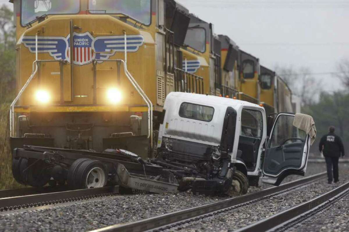 Train Smashes Into Truck