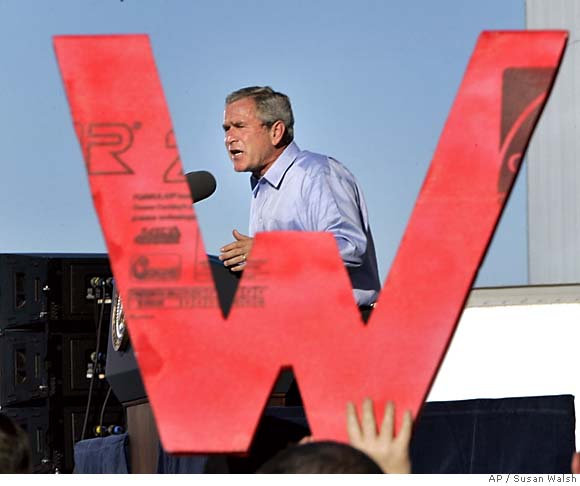 NEWS ANALYSIS / Record shows Bush shifting on Iraq war / President's