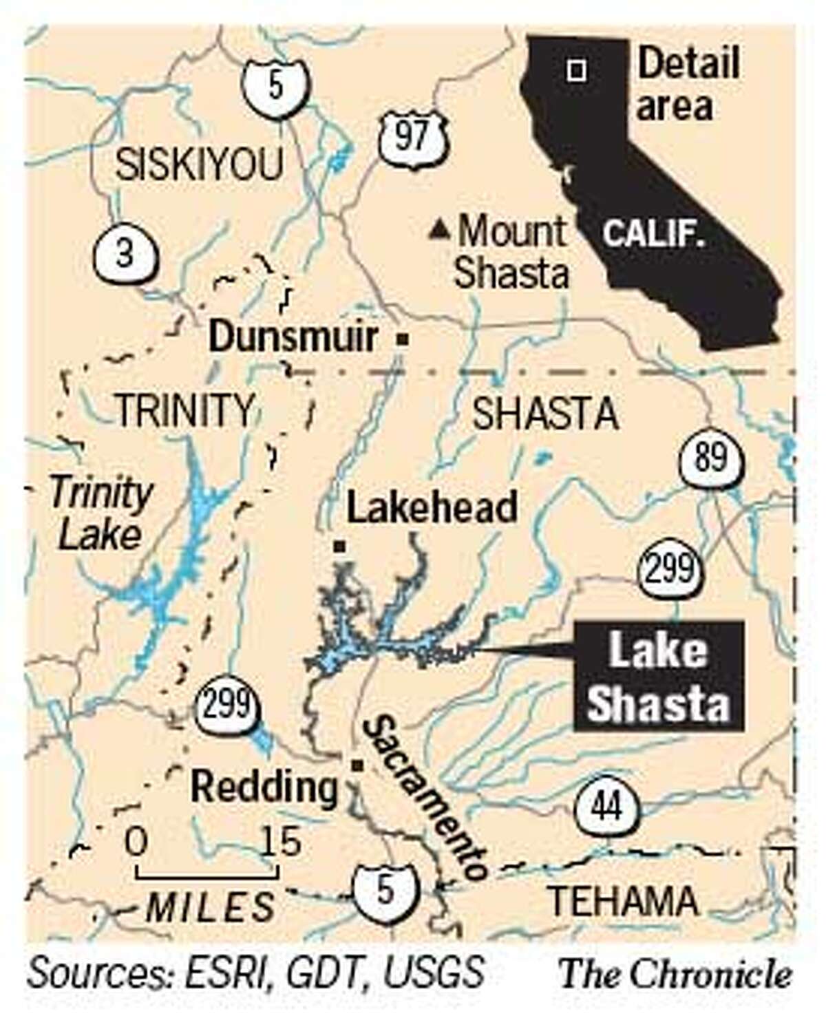 Lake Shasta. Chronicle Graphic