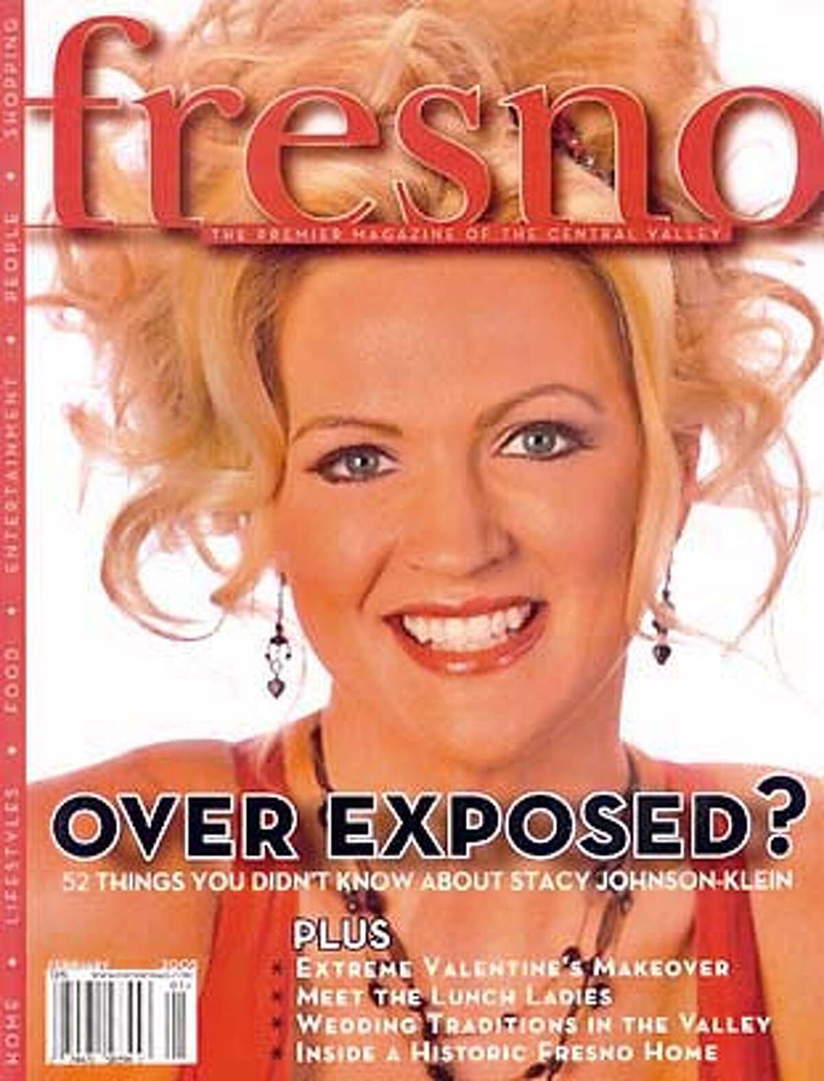 The cover of the January 2005 Fresno magazine, featuring a photo of California State University, Fresno Women's basketball coach Stacy Johnson-Klein, is shown in this scanned image.