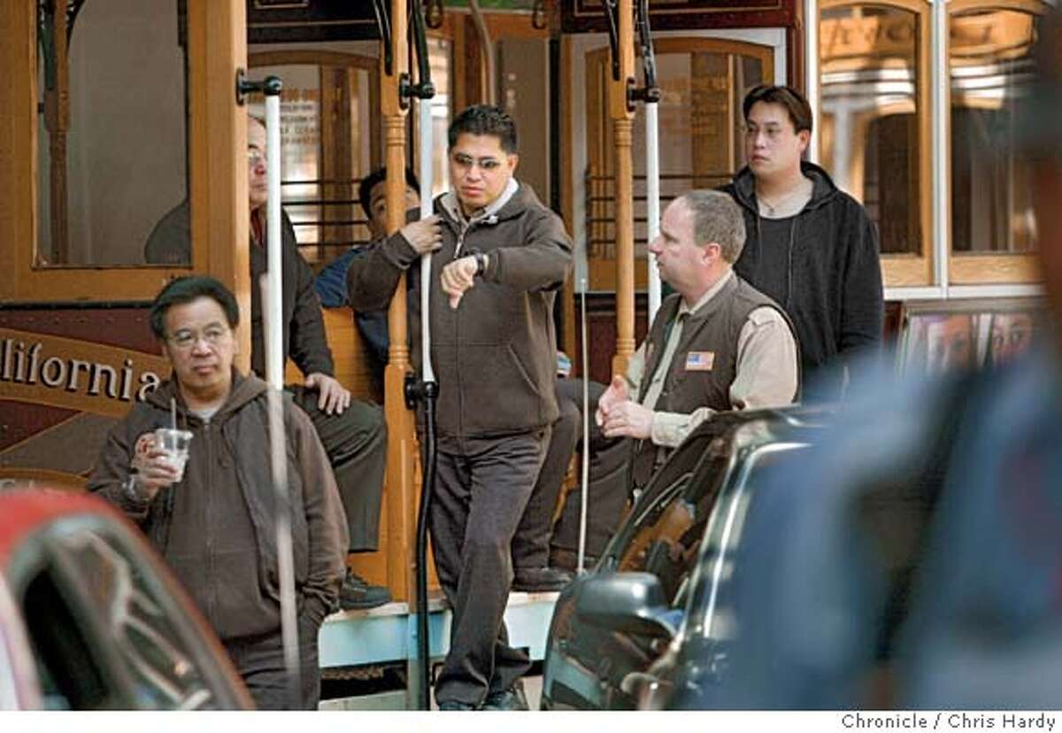 Muni cable car gripmen in wildcat walkout in San Francisco 3/2/05 Chris Hardy / San Francisco Chronicle