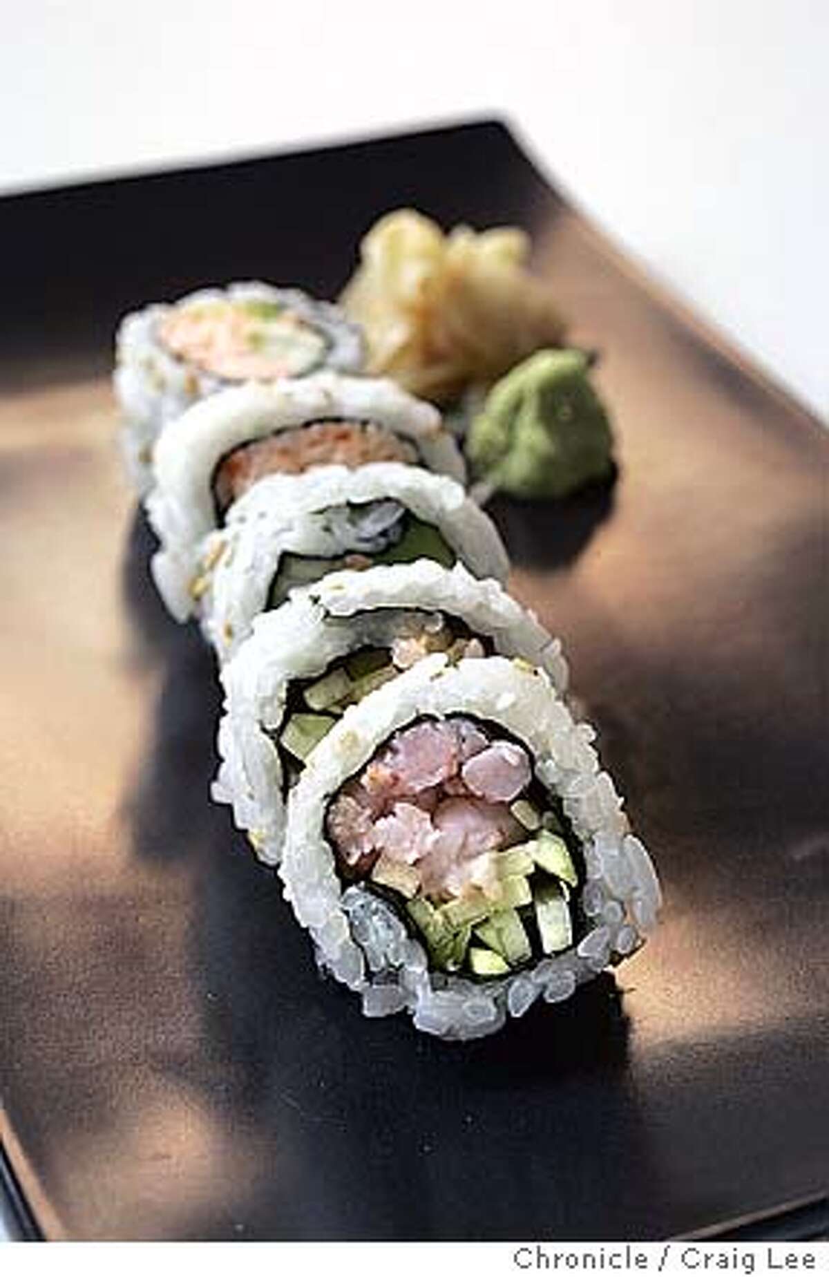 Photo of California sushi rolls that are from the supermarket. Event on 8/31/04 in San Francisco. Craig Lee / The Chronicle
