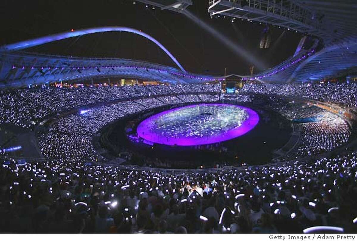 ATHENS GAMES: Opening Ceremonies / Flame Lights A Greek Revival