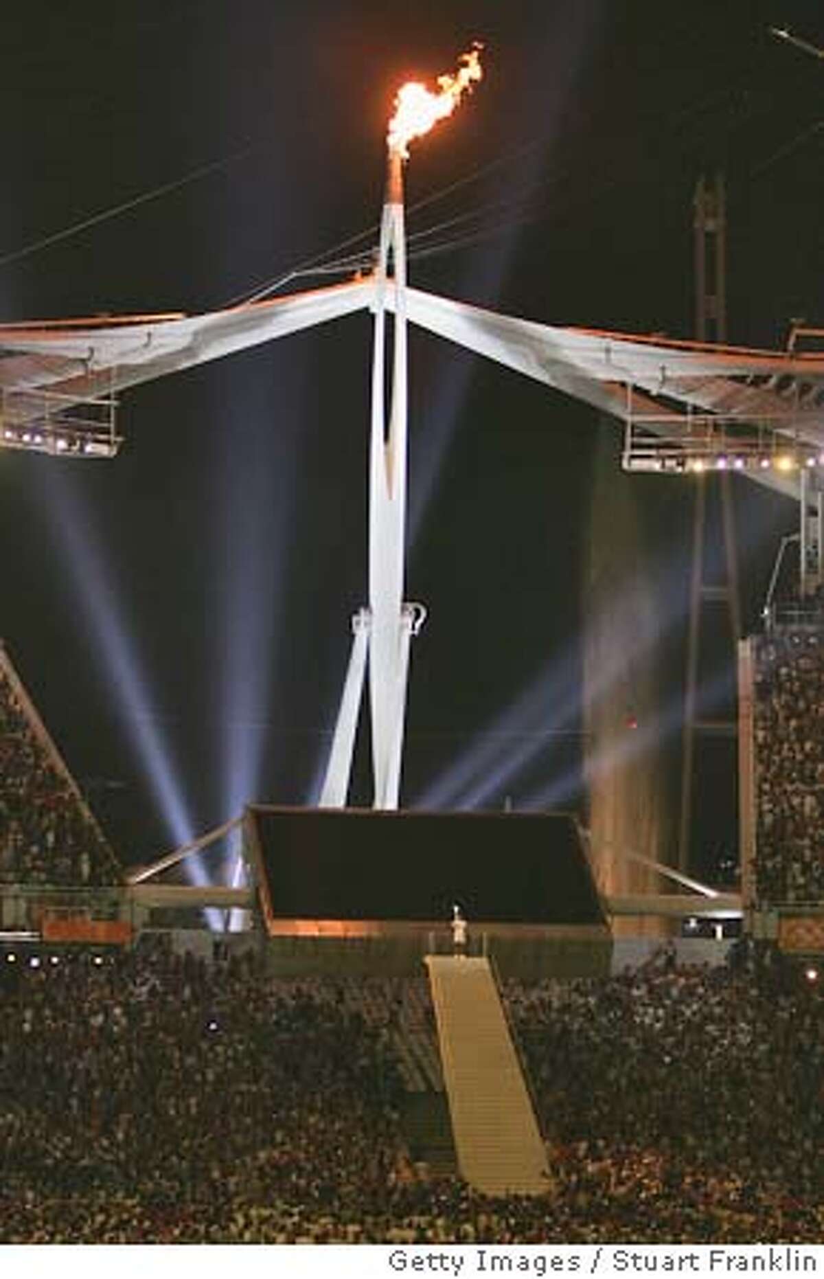 ATHENS GAMES Opening Ceremonies / Flame lights a Greek revival