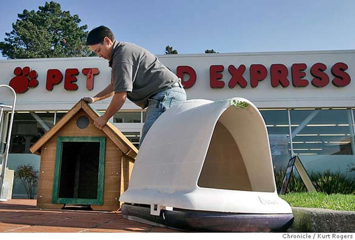 If bringing your pet inside is not an option, then get an insulated dog house or build a protective enclosure that shields your pet from the elements. 