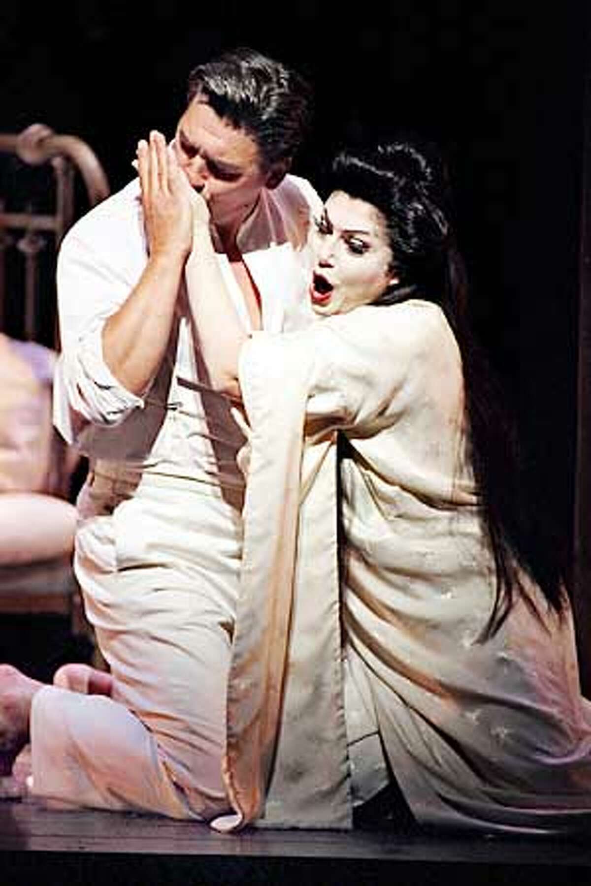 Zoran Todorovich (Lt. B.F. Pinkerton), Miriam Gauci (Cio-Cio-San) in SF Opera's Madame Butterfly. Photo: Larry Merkle (HANDOUT PHOTO)
