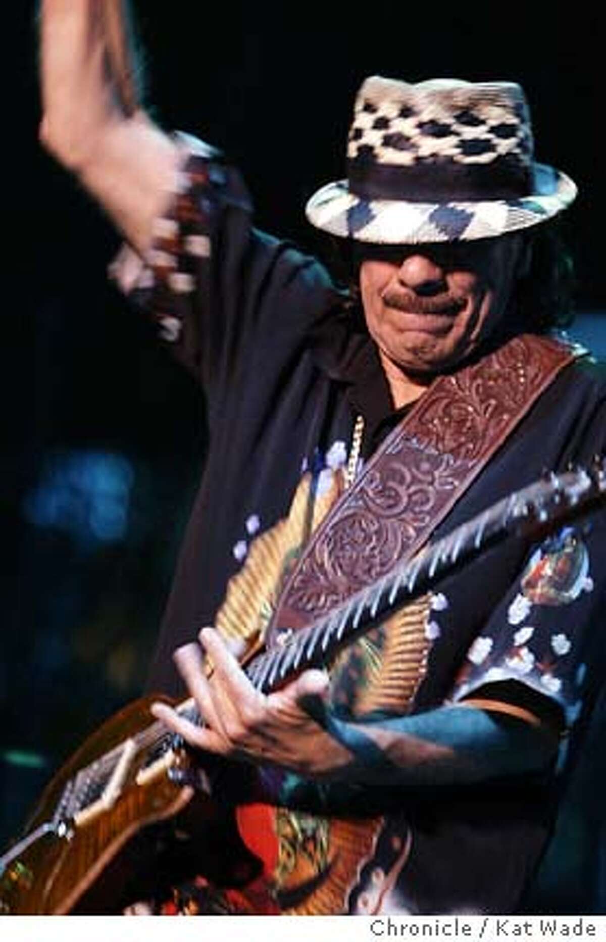 Nobody can make a guitar scream like he can, but with his artful solos and political tirades Carlos Santana could have used the help of the celebrities on his comeback albums "Supernatural" and "Shaman" to keep the attention of new fans. Chronicle photo by Kat Wade