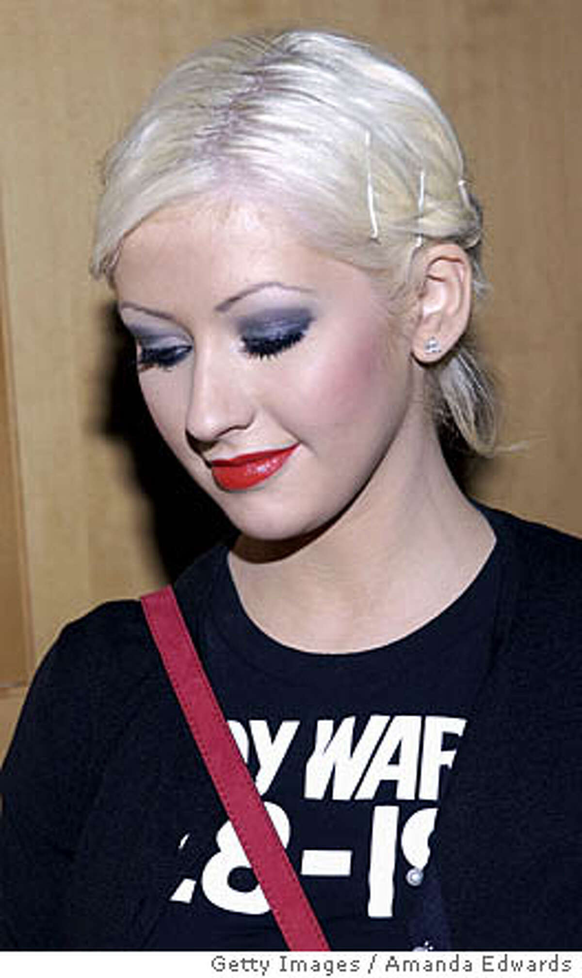 BEVERLY HILLS, CA - MARCH 13: (U.S. TABS AND HOLLYWOOD REPORTER OUT) Singer Christina Aguilera arrives at a screening of "Don't Move" on March 13, 2005 at the Clarity Screening Room in Beverly Hills, California. (Photo by Amanda Edwards/Getty Images) *** Local Caption *** Christina Aguilera