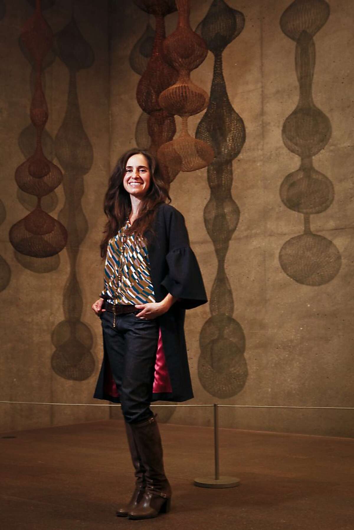 Fashion designer Erica Tanov stands in the Ruth Asawa gallery at the de Young Museum on Monday, Dec. 12, 2011 in San Francisco, Calif.