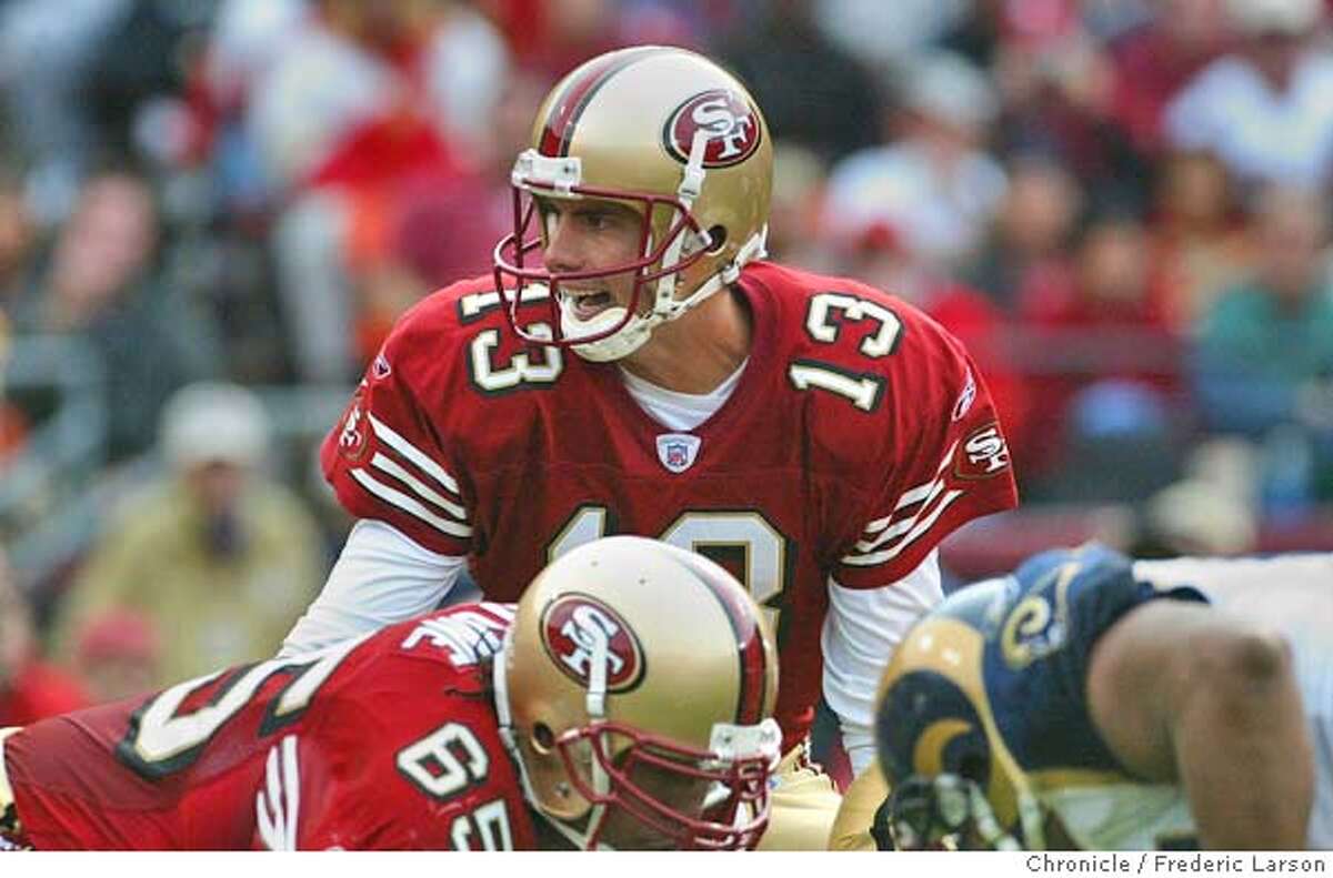; 49ers QB Tim Rattay beats the Rams 30-10 with 3TD and 236 yards passing. San Francisco 49ers vs St. Louis Rams at Candlestick park, San Francico. FREDERIC LARSON / The Chronicle