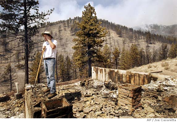 WESTERN WILDFIRES / Nevada Fire Imperils 1,000 Homes / 7,600 Acres ...