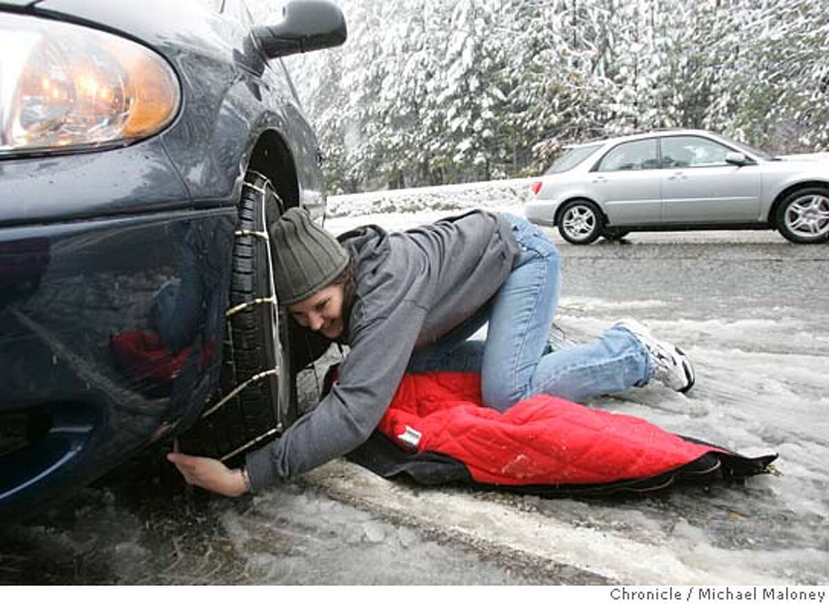 Unchained misery in the Sierra / With another storm dumping snow