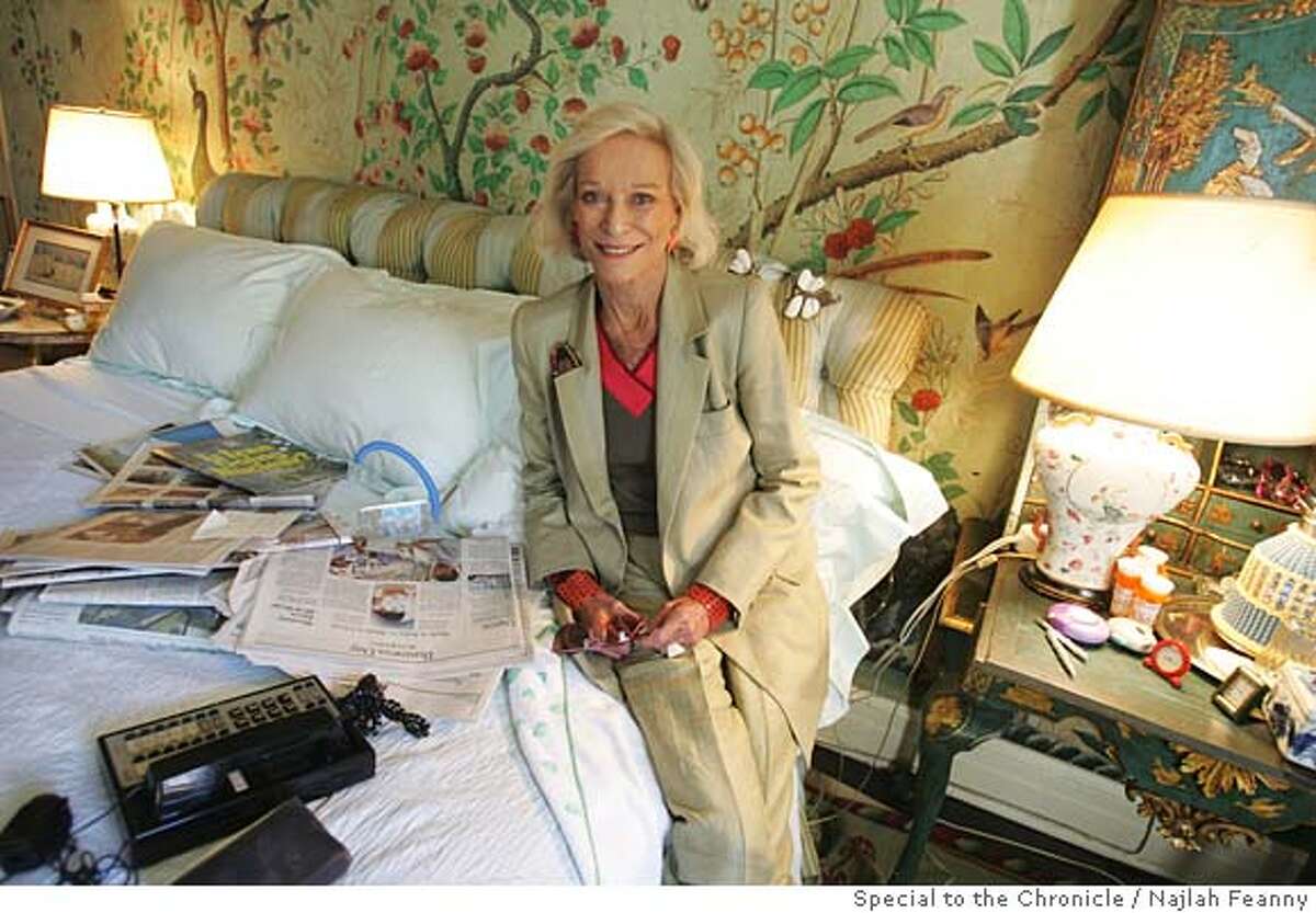 Legendary New York socialite and author of RSVP, an album-sized cookbook, Nan Kempner at her Park Avenue apartment. Kempner is known as "New York's leading socialite". PHOTO BY NAJLAH FEANNY/SPECIAL FOR THE CHRONICLE ONE-TIME USE ONLY