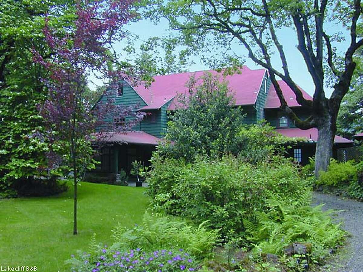 Hood River: Lakecliff Bed and Breakfast in Hood River, Ore., 45 minutes from Portland, is a grand Tudor built in 1908. Photo courtesy of Lakecliff Bed and Breakfast