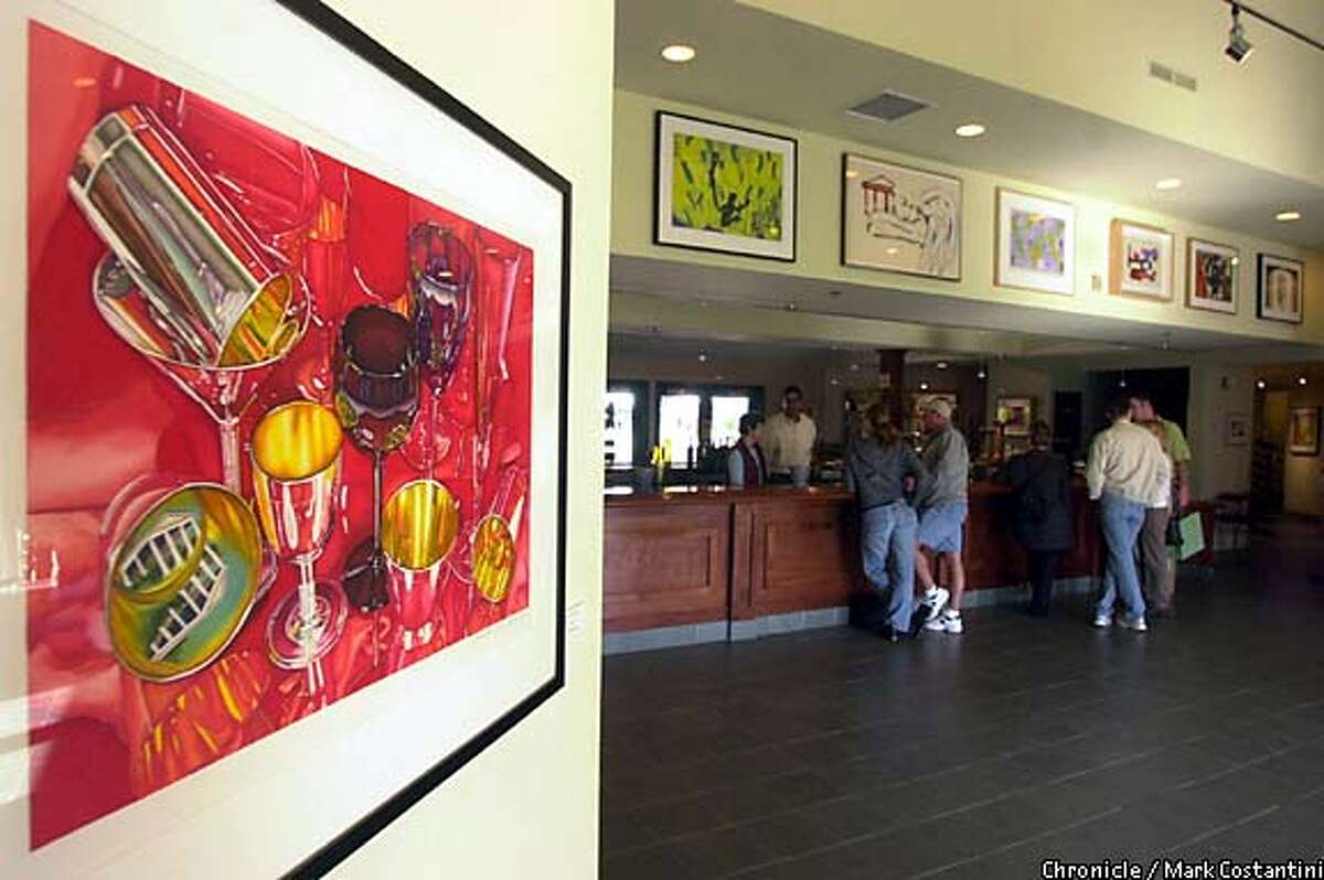 Original art that was designed for wine labels is available framed at Imagery Estates Winery in Glen Ellen. Chronicle photo by Mark Costantini