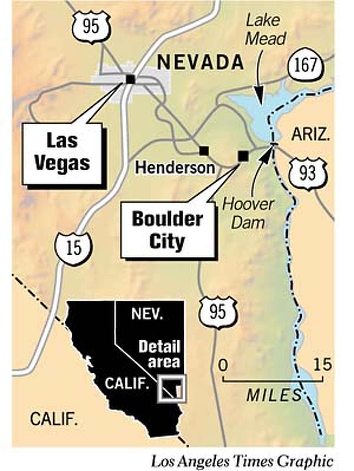 Planned town gives a dam / Boulder City a quiet, offbeat base for