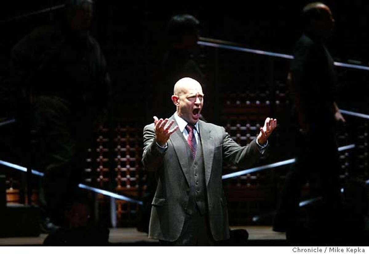Tom Fox as Don Pizarro-San Francsico Symphony's Beethoven fest hosts a semi-staged performance of Fidelio. 5/27/04 in San Francisco. Mike Kepka / The Chronicle