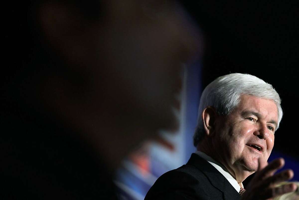 MIAMI, FL - JANUARY 27: Republican presidential candidate and former Speaker of the House Newt Gingrich speaks after being endorsed by the National Hispanic Leadership Network at the Doral Golf Resort and Spa on on January 27, 2012 in Miami, Florida. Gingrich is campaigning ahead of Florida's January 31, primary. (Photo by Joe Raedle/Getty Images)
