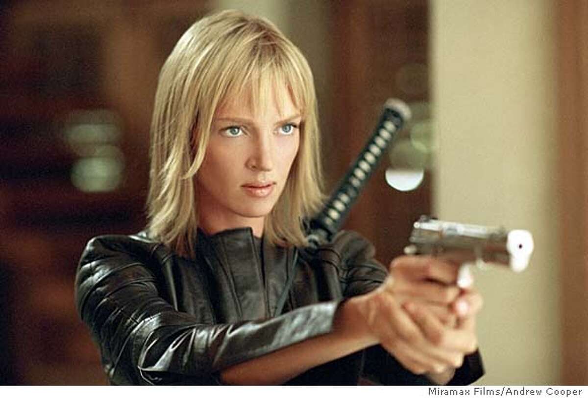 ** ADVANCE FOR THURSDAY APRIL15 **Actress Uma Thurman appears in a scene from Quentin Tarantino's "Kill Bill: VOL. 2," in this undated promotional photo. (AP Photo/Andrew Cooper, Miramax Films) Uma Thurman holds a serious grudge in Kill Bill: Vol. 2.
