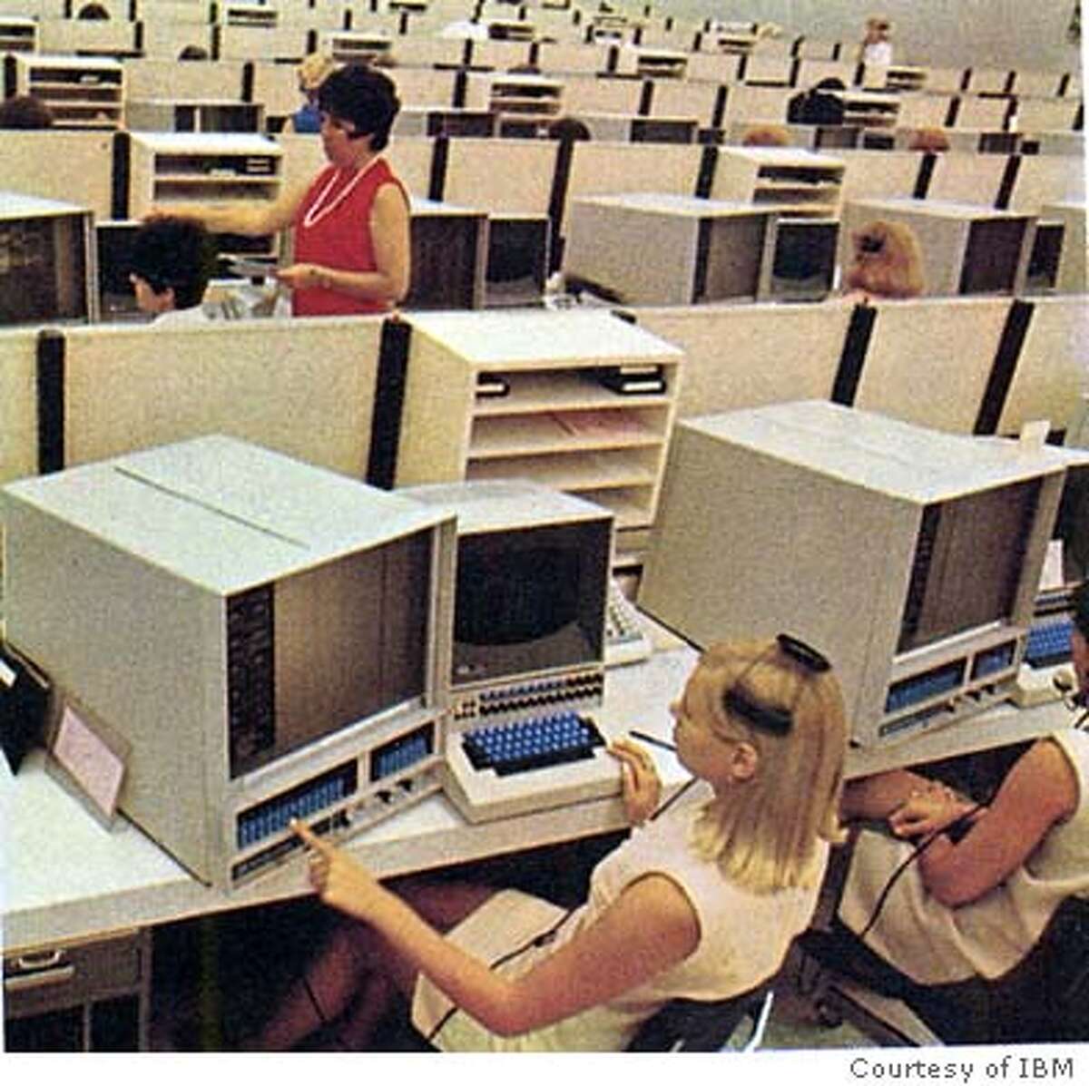 IBM's System/360 mainframe runs a network of terminals used for airline reservations.