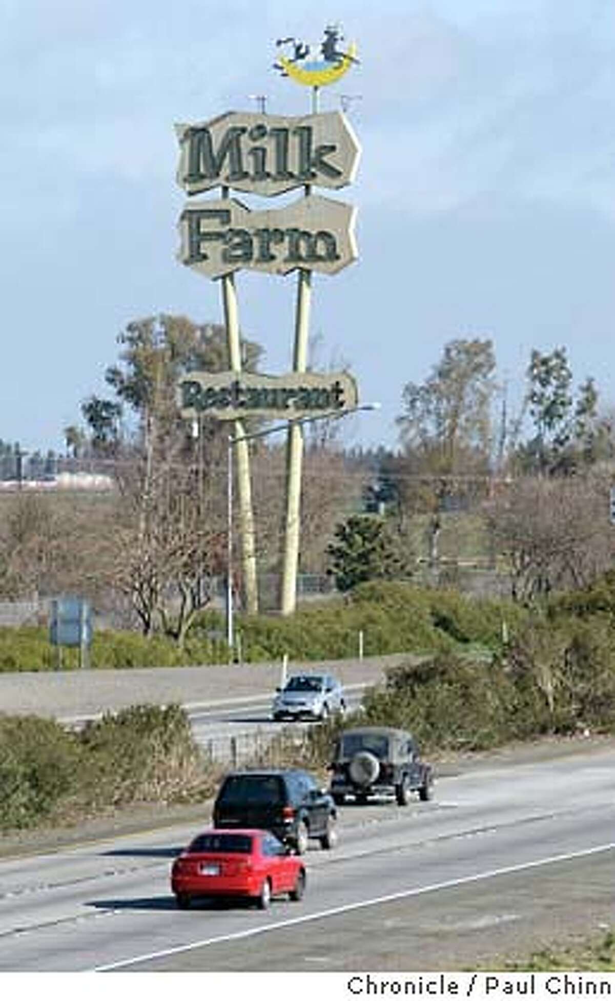 milkfarm05_016_pc.JPG Motorists travelling between the Bay Area and Sacramento can't miss the landmark Milk Farm sign on property owned by Paul Moller. The Milk Farm sign on Interstate 80 on 2/4/04 in Dixon, CA. PAUL CHINN / The Chronicle MANDATORY CREDIT FOR PHOTOG AND SF CHRONICLE/ -MAGS OUT ##Chronicle#3/14/2004#ALL#3star##0421603730