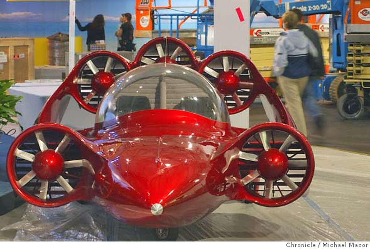 The "Moller M400 Skycar", a flying car, is capable of a cruising speed of 326 MPH. Wired Magazine sponsors, "Nextfest" a three day exhibition of high tech, futuristic gadgets, like robots, flying cars and unmanned vehicles, to name just a few. Festival Pavillion Fort Mason . event on 5/13/04 in San Francisco Michael Macor / San Francisco Chronicle