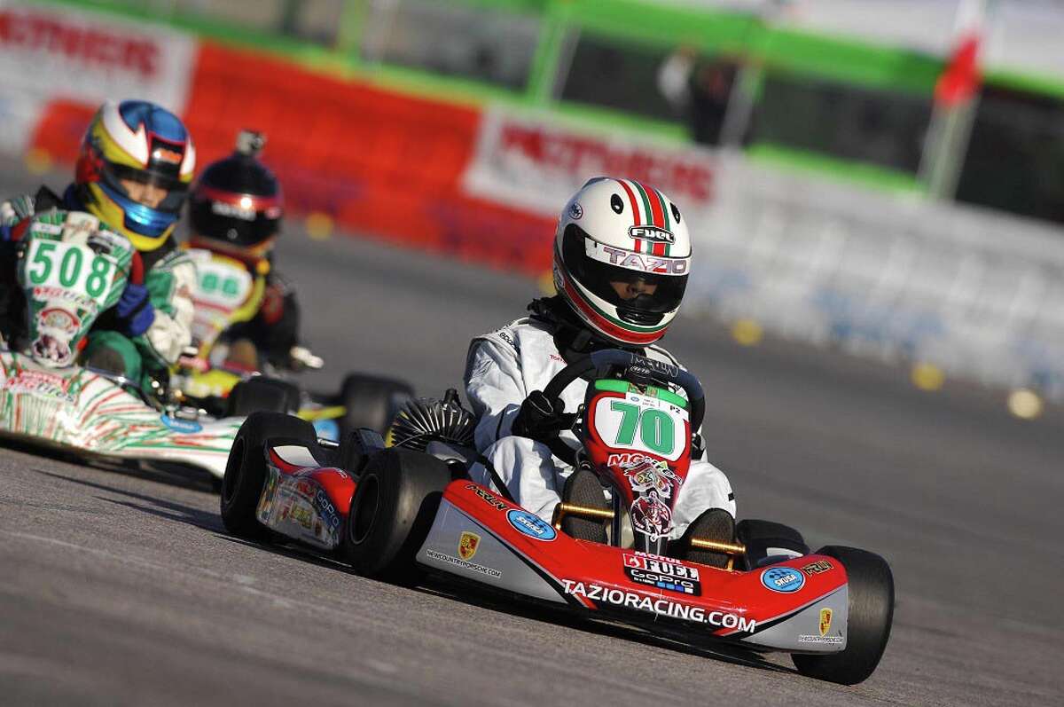 Tazio Torregiani, a 13-year old Stamford resident, is competeing in the Junior Class on the National Go_kart racing circuit.