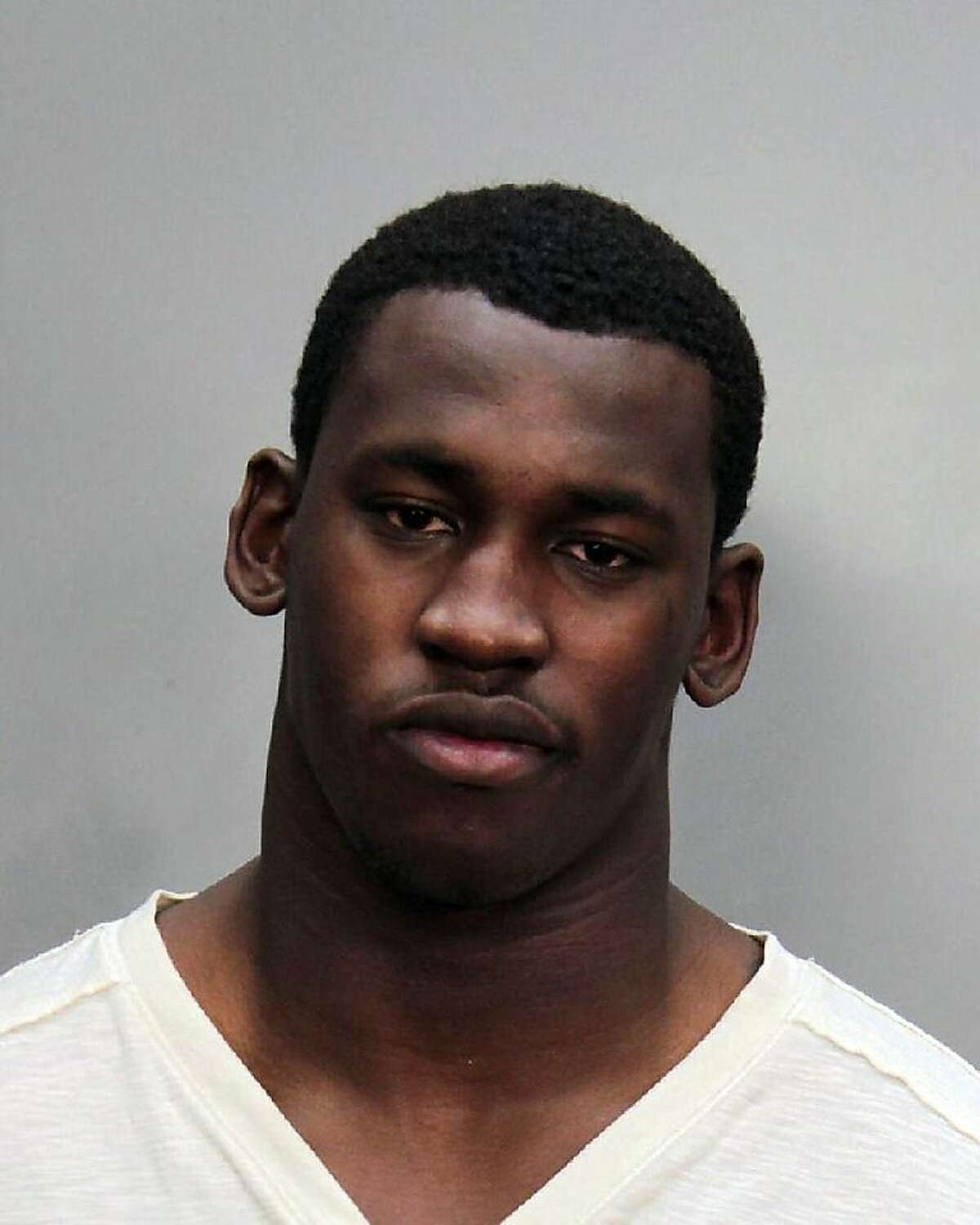 This photo provided by the Miami-Dade County Jail shows Aldon Smith. San Francisco 49ers linebacker Aldon Smith has been charged with driving under the influence, Saturday, Jan. 28, 2012 in Miami Beach, Fla. (AP Photo/Miami-Dade County Jail)