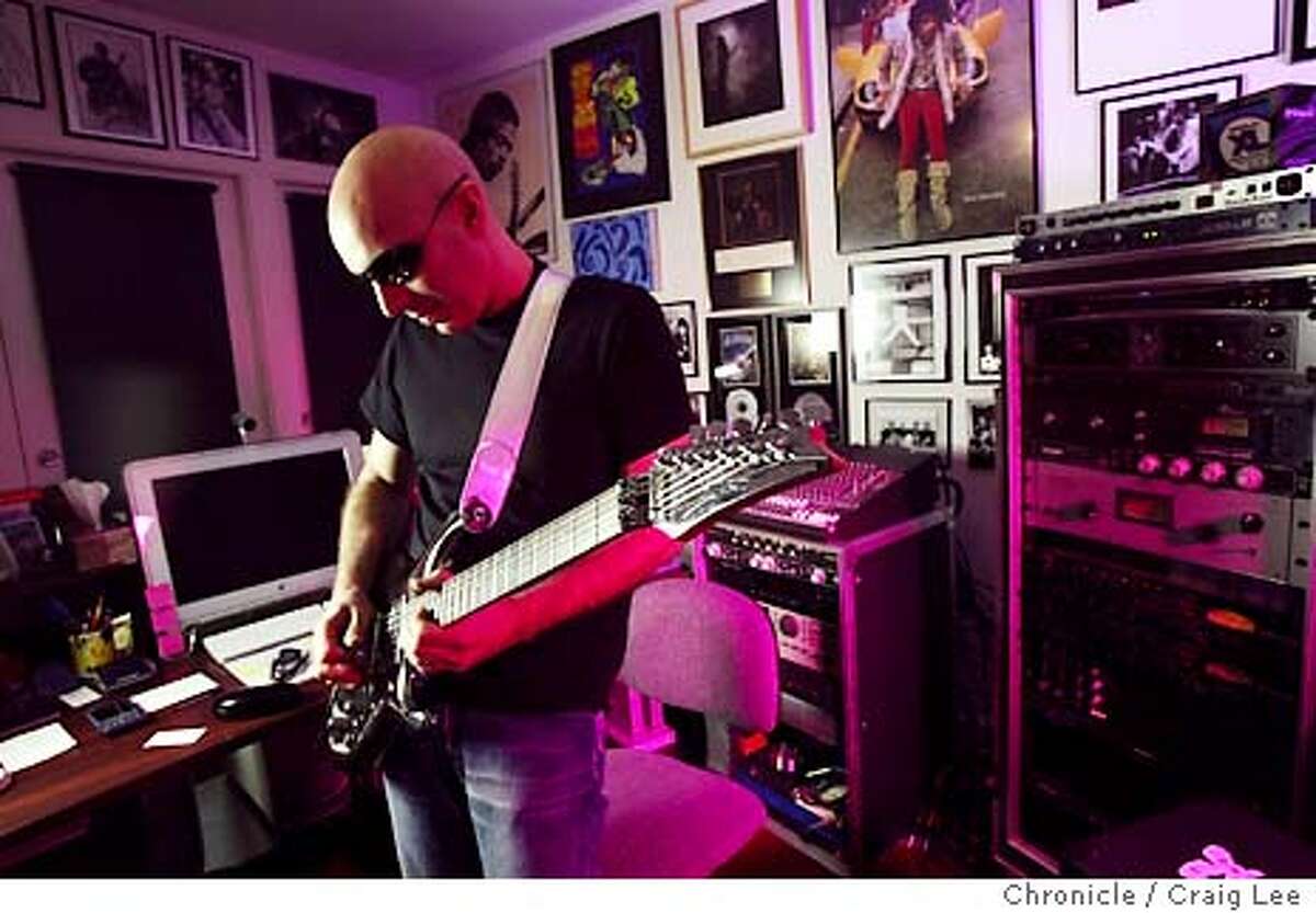 Rock guitar player, Joe Satriani, at his home recording studio in his Presidio area home in San Francisco. Event on 4/5/04 in San Francisco. Craig Lee / The Chronicle