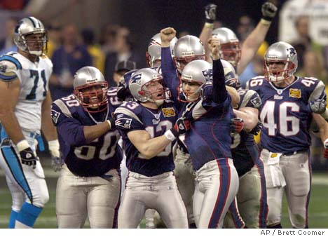 Super Bowl XXXVIII - Patriots 32 Panthers 29 - MVP Patriots QB Tom