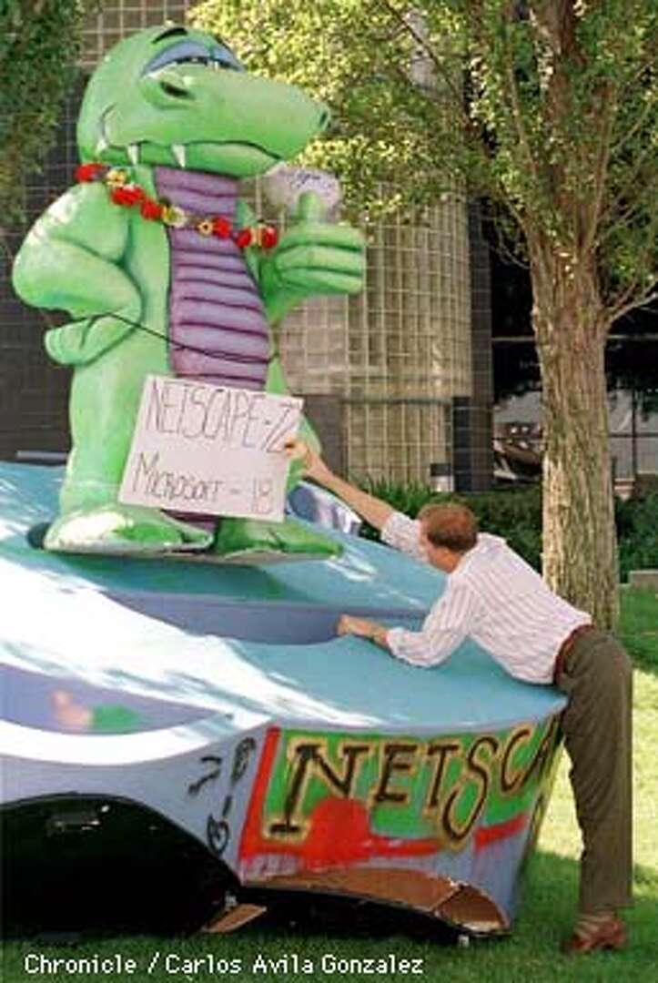 Microsoft Pulls Prank / Company takes browser war to Netscape's lawn