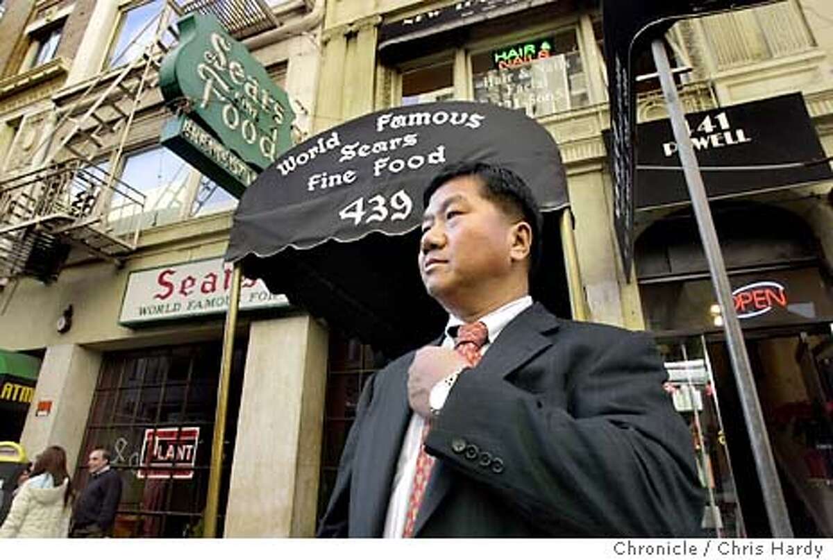 Man J. Kim, who owns Lori's Diner as well as a Chinese and sushi restaurant in San Francisco, plans to take over the Sears Fine Food name and reopen the Union Square institution that has been serving Swedish pancakes on Powell Street since the 1930s. CHRIS HARDY / The Chronicle