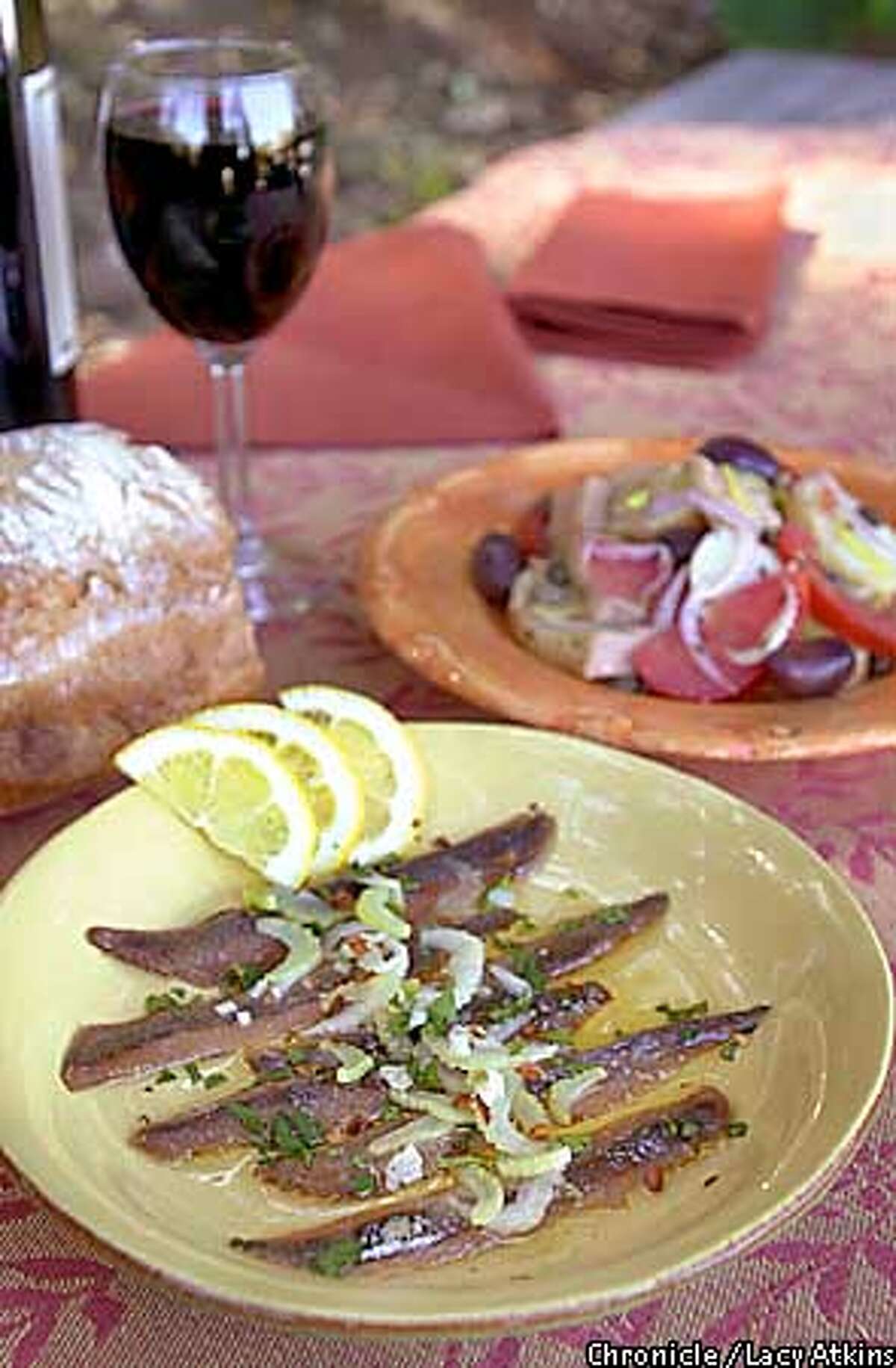 Marinated anchovies make refreshing additions to any outdoor menu. Chronicle photo by Lacy Atkins