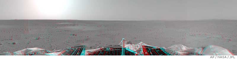 Mars rover sends back first Red Planet postcards / Craft to survey ...
