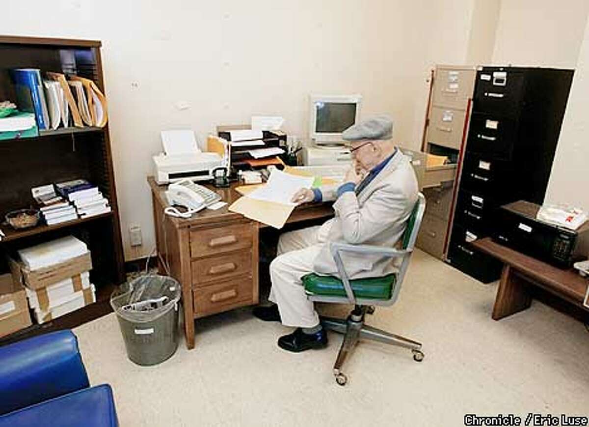 John DeCecco, PROF OF HUMAN SEXUALITY AT SF State in his office. BY ERIC LUSE/THE CHRONICLE