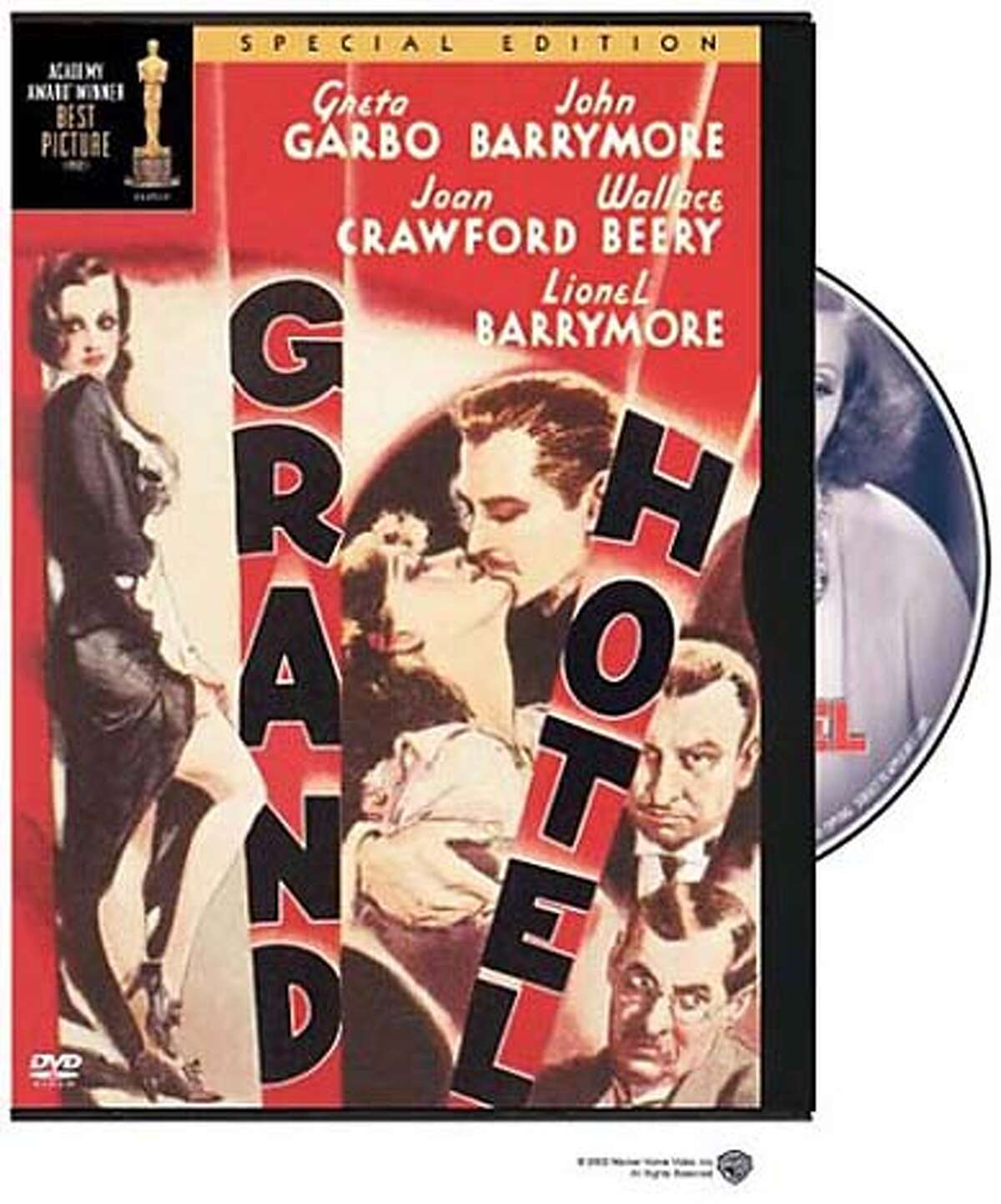 / for: Sunday Datebook slug: dvds25_PH_grand ; Lionel Barrymore and Joan Crawford in "Grand Hotel'' / HO