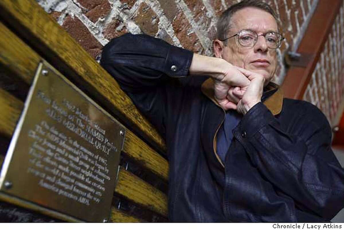 QUILT_033_.jpg AIDS activist Cleve Jones, creator of the AIDS quilt, at the "Catch" , January 15, 2004, which was once the factory where the AIDS quilt first started, in San Francisco. Lacy Atkins / The Chronicle MANDATORY CREDIT FOR PHOTOG AND SF CHRONICLE/ -MAGS OUT
