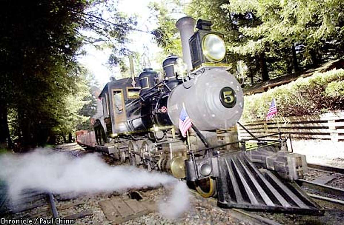Ray Pimlott fired up the steam engine nicknamed "Fern". The Redwood Valley Railway steam trains celebrates its 50th anniversary of service in Tilden Park. PAUL CHINN/S.F. CHRONICLE