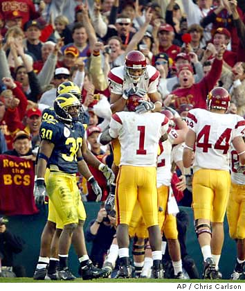 Vintage Michigan Wolverines VS USC Trojans 1989 outlet And 2004 Rose Bowl Pennants