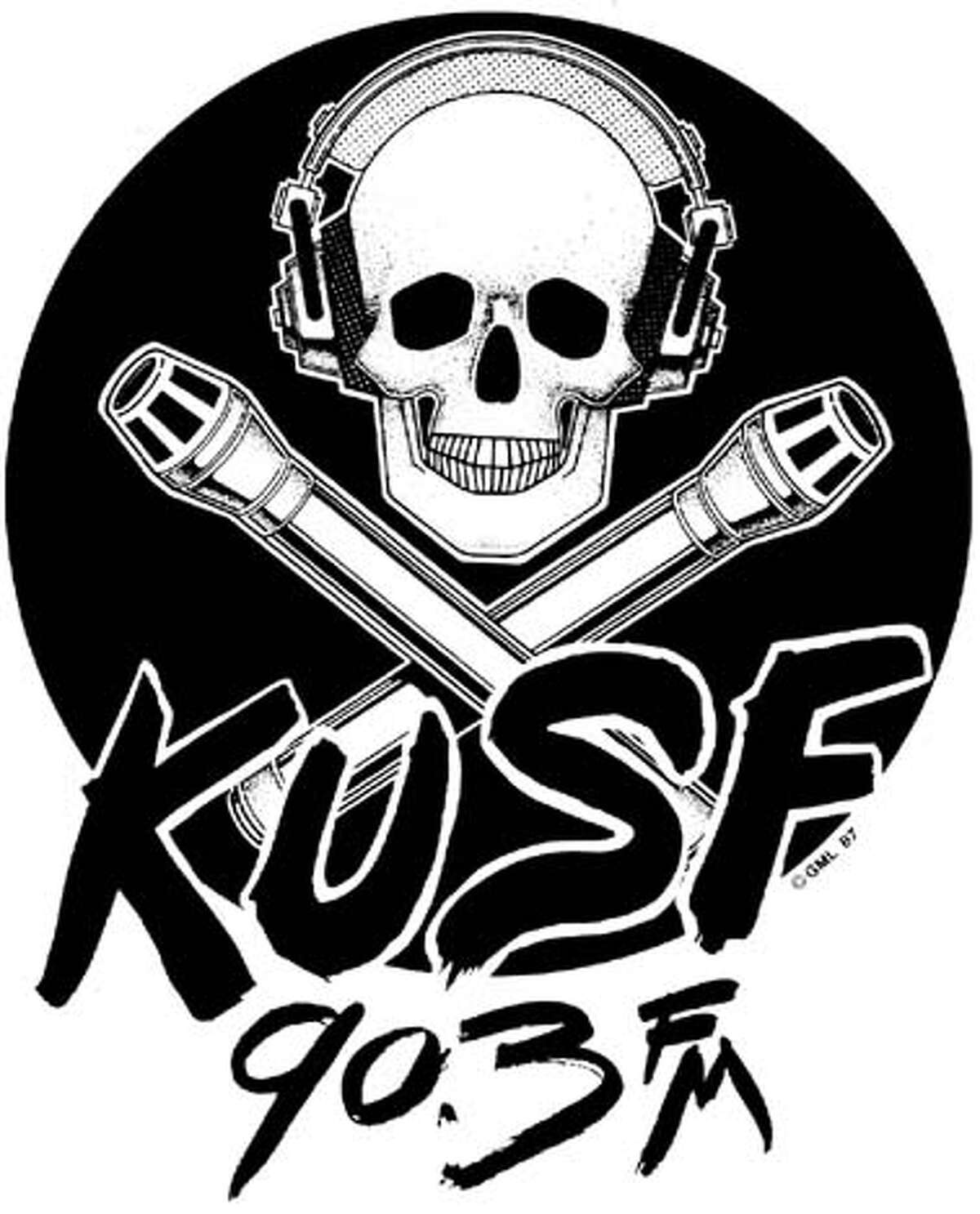 KUSF's distinctive logo has shown up in the most unlikely places, all over the world.