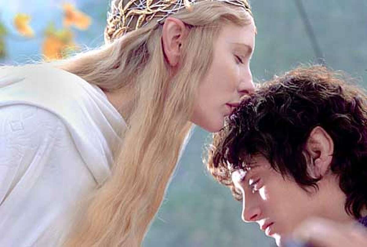 Cate Blanchet and Elijah Wood in Lord of the Rings. HANDOUT.