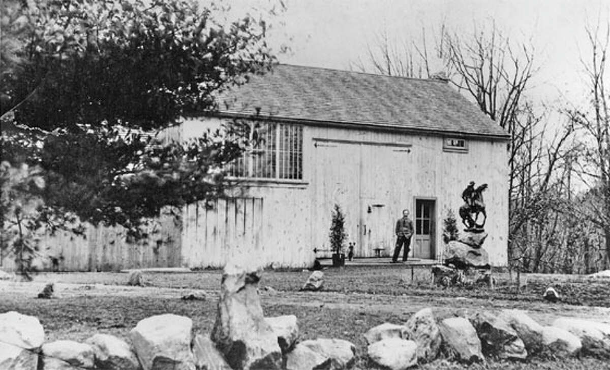 Silvermine Arts Center celebrates 90 years this year. Pictured is the original barn in the early 20th century.