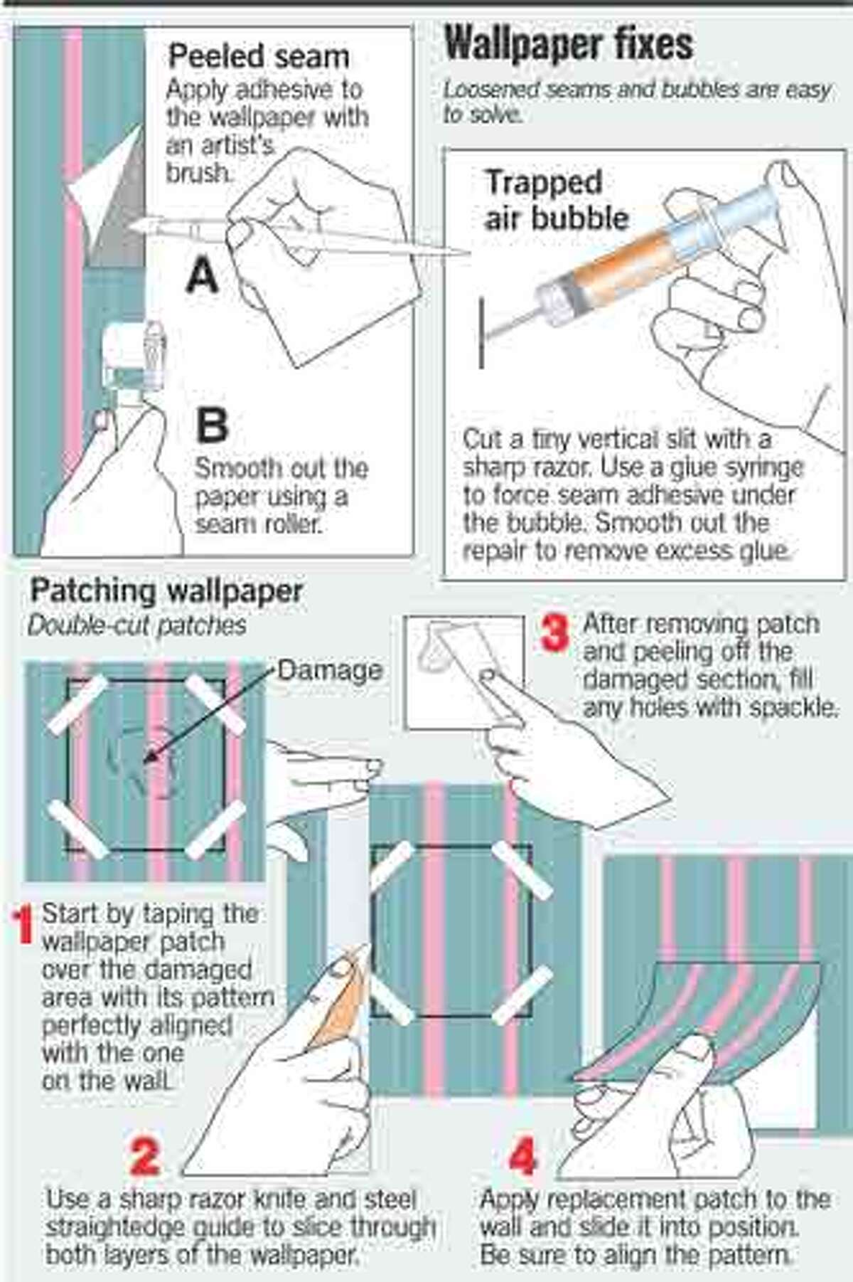 Here's the secret to repairing wallpaper