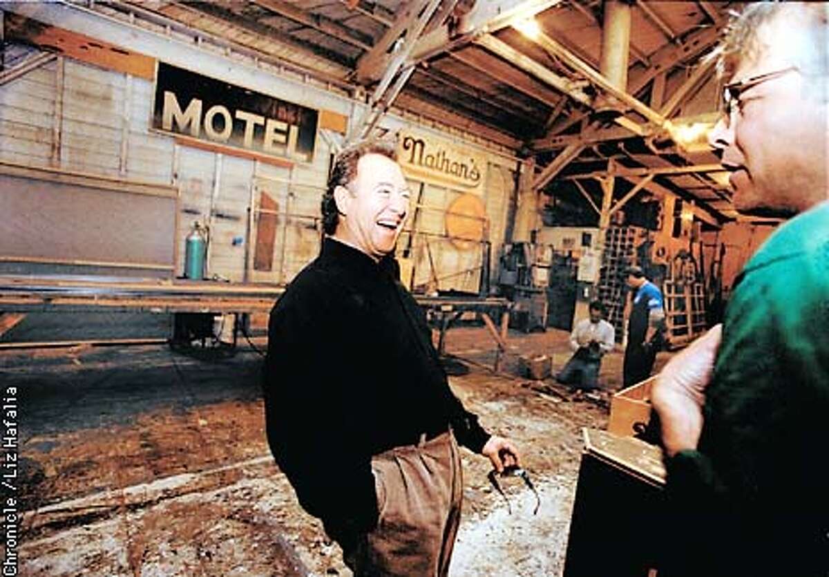 NEIGHBOR14A-C-12FEB02-MG-LH--Stu Cook, original bass player for Creedence Clear Water Revival, visiting the Cosmo's Factory for the first time in awhile. Where songs were once made, a branch of the Berkeley Repretory Theater now leases. (PHOTOGRAPHED BY LIZ HAFALIA/THE SAN FRANCISCO CHRONICLE)