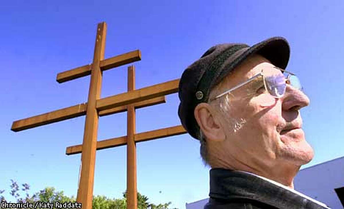 Raymond Carrington created a foundation to give away art such as "The Double Cross of Lorraine" to public or nonprofit organizations. Chronicle photo by Katy Raddatz