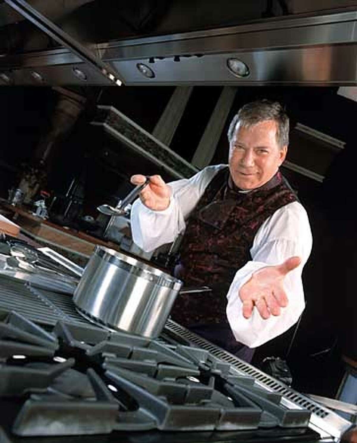 William Shatner on The Iron Chef. Photo: Nelson Machin/UPN. HANDOUT.
