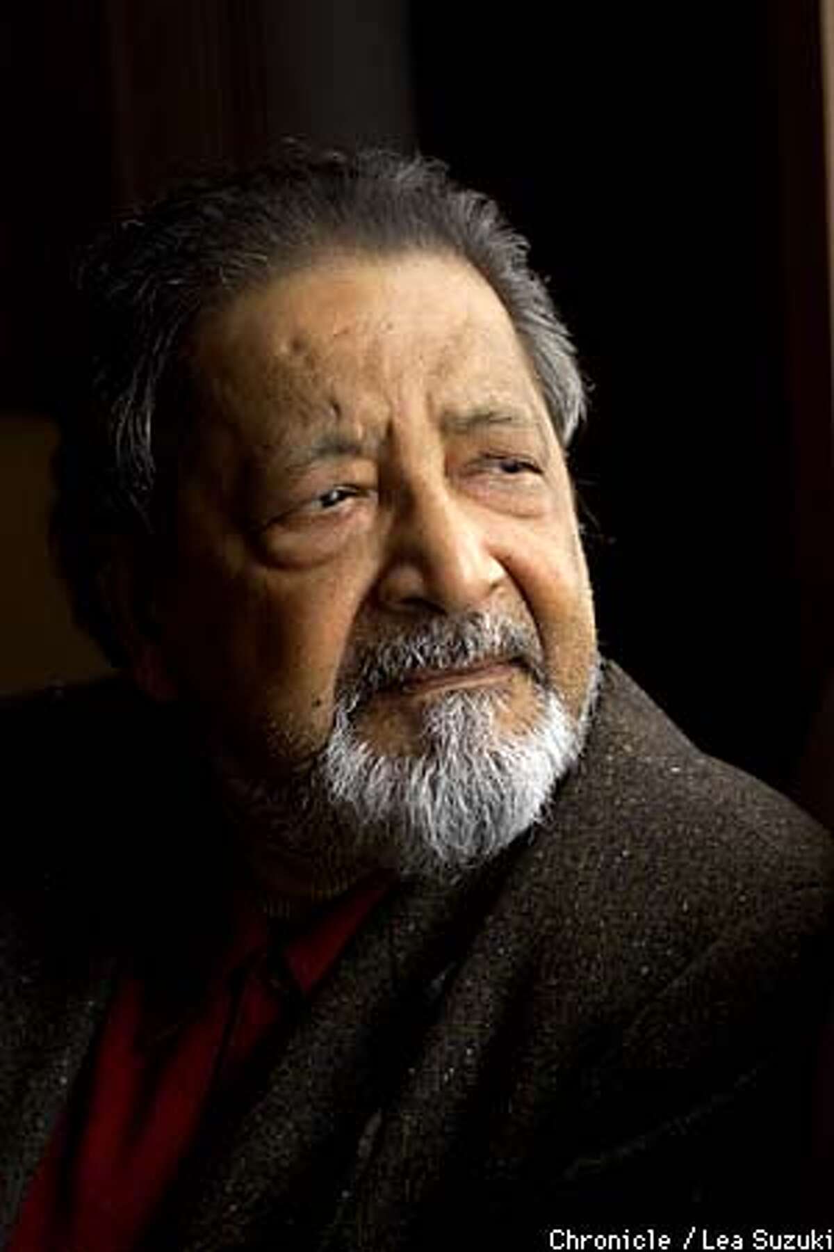V.S. Naipaul, who just won the Nobel Prize, is touring to promote his new novel, Half a Life. Photo By Lea Suzuki/ San Francisco Chronicle