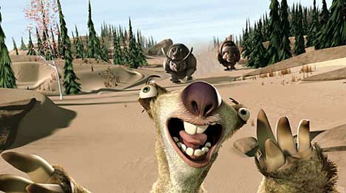 IA-192 Sid the sloth flees from some angry rhinos. �2002 Twentieth Century Fox All Rights Reserved Not For Sale Or Duplication (HANDOUT PHOTO)