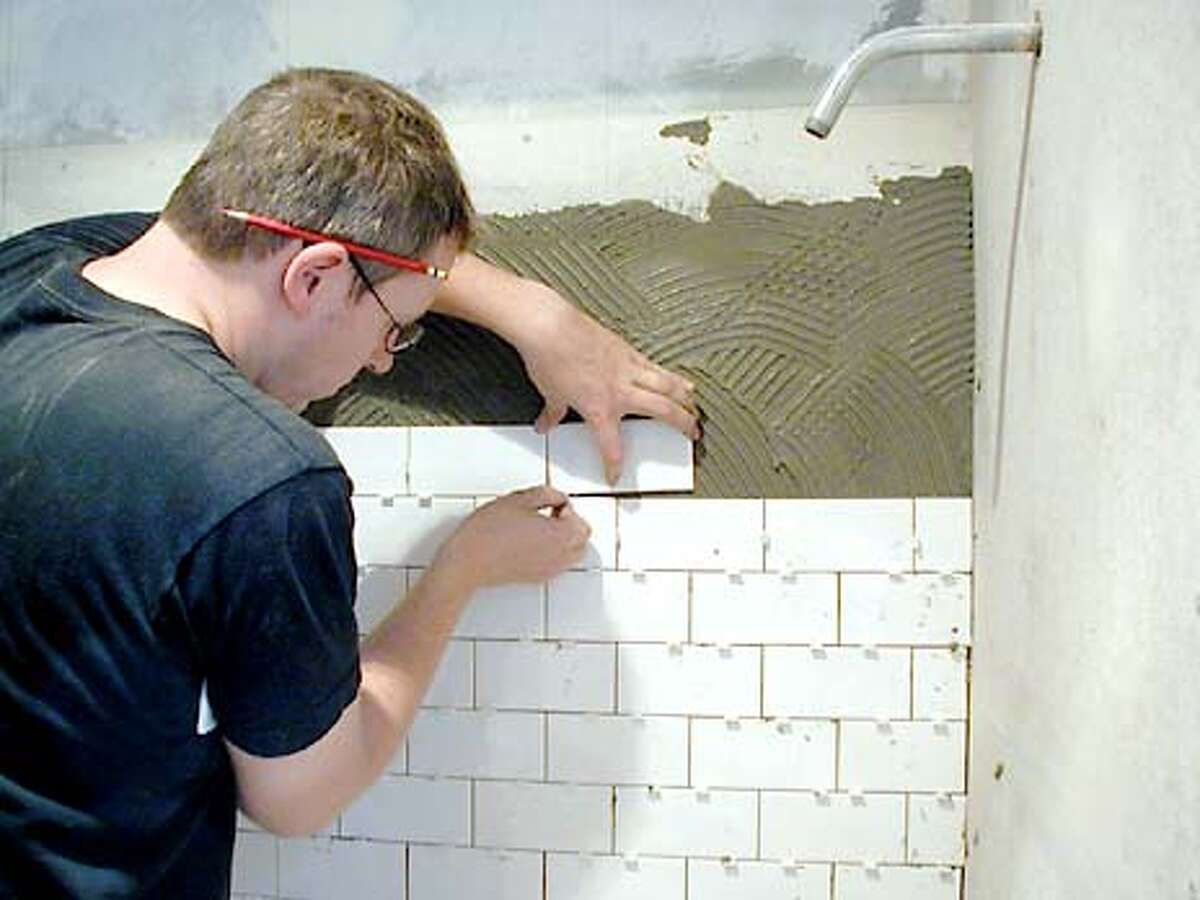 Tiling a small bathroom is a big project